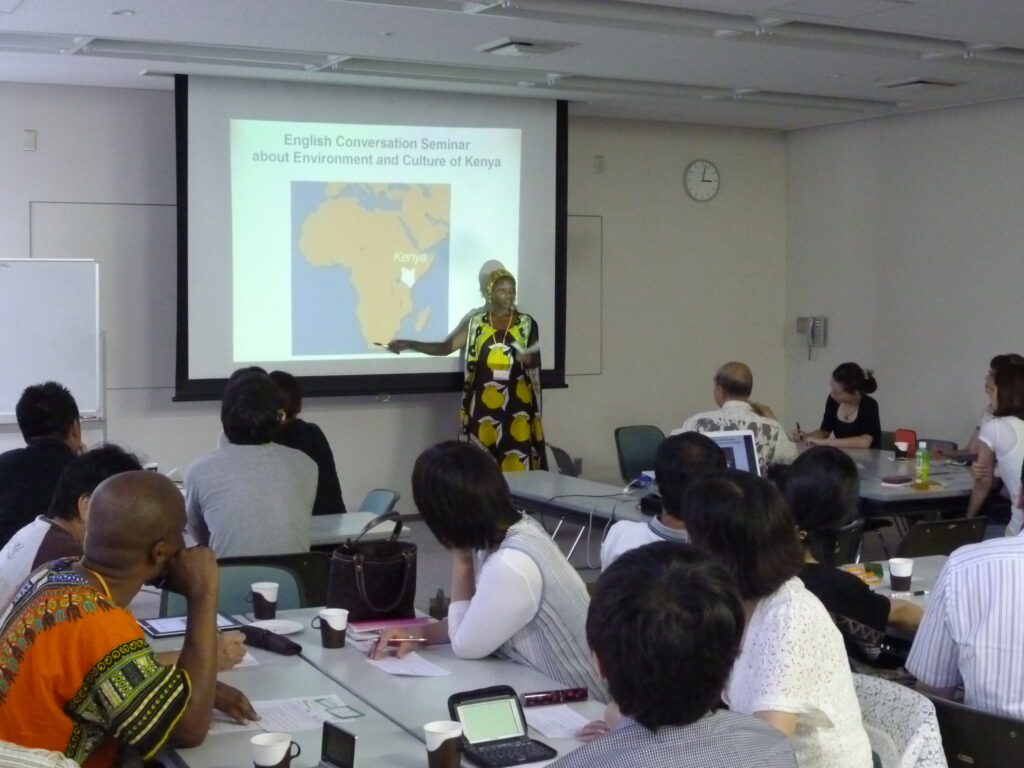 Classroom scene from an African global education program held at a school